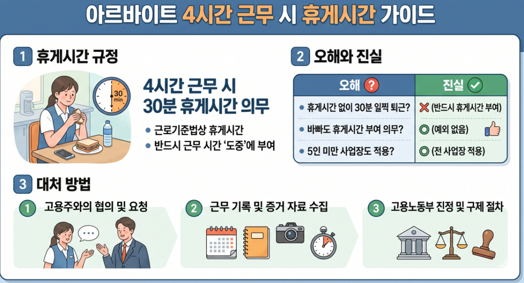 아르바이트 4시간 근무